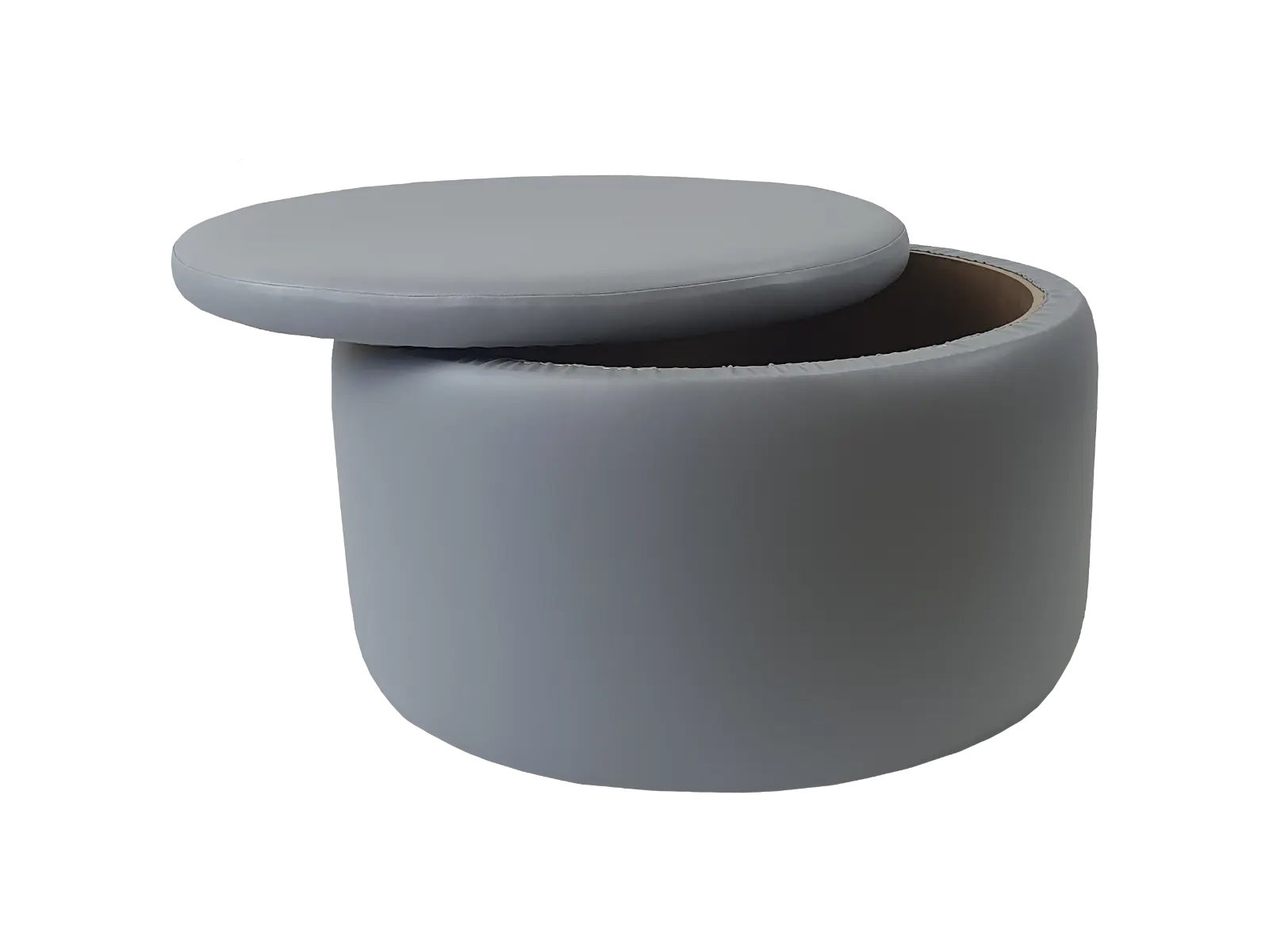 Small storage pouf, Ø 80 cm, height 30 cm