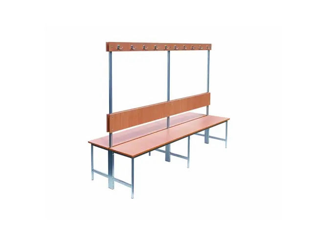 Ławka z wieszakami podwójna - płyta laminowana - 120 cm