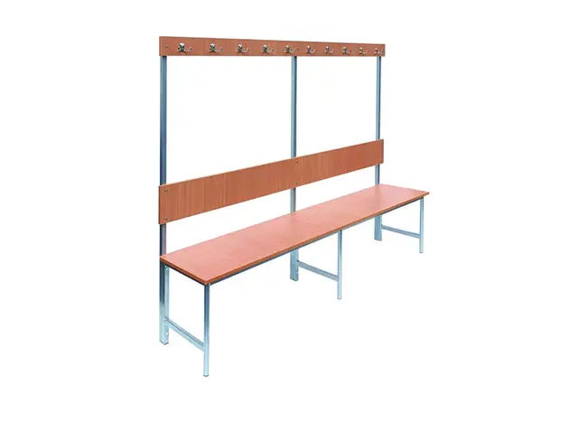 Ławka z wieszakami z płyty laminowanej - 200 cm