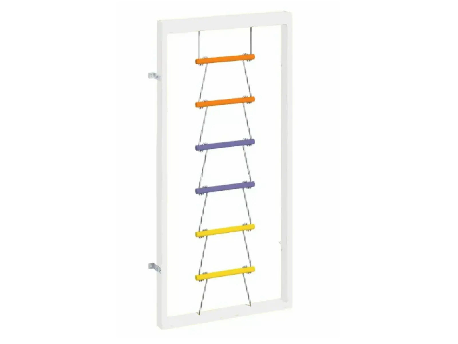 Metalowa ściana z drabinką