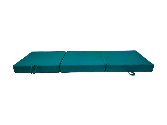3-part folding mattress 180x60x10cm - velvet