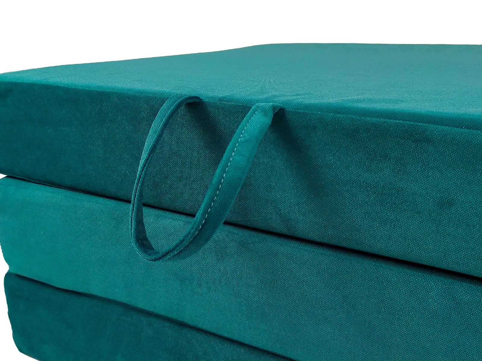 3-part folding mattress 180x60x10cm - velvet