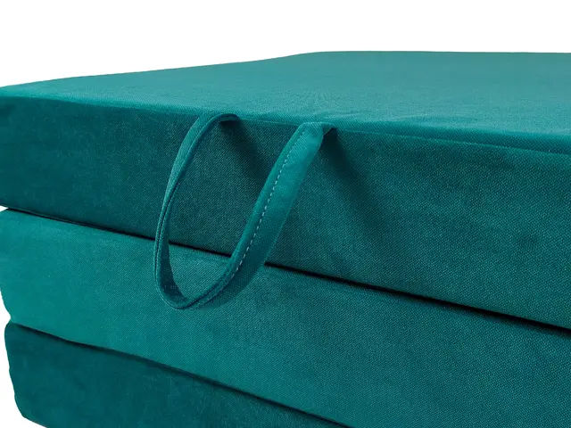 3-part folding mattress 180x60x10cm - velvet
