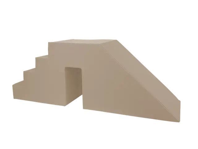 Steps with Slide for Ball Pits – 45 cm Height, Eco-Leather