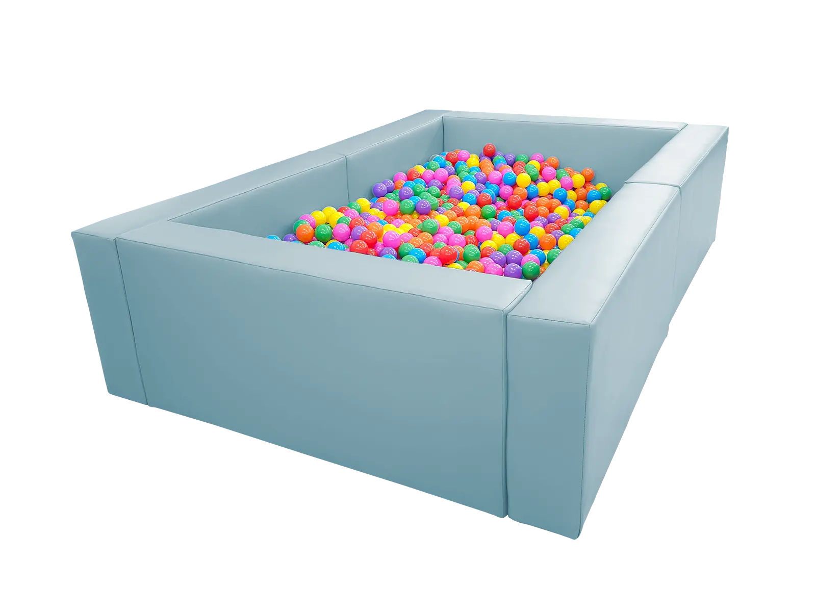 Wooden Frame Ball Pit  – 2 × 3 m, Height: 60 cm – Eco-Leather, incl. balls
