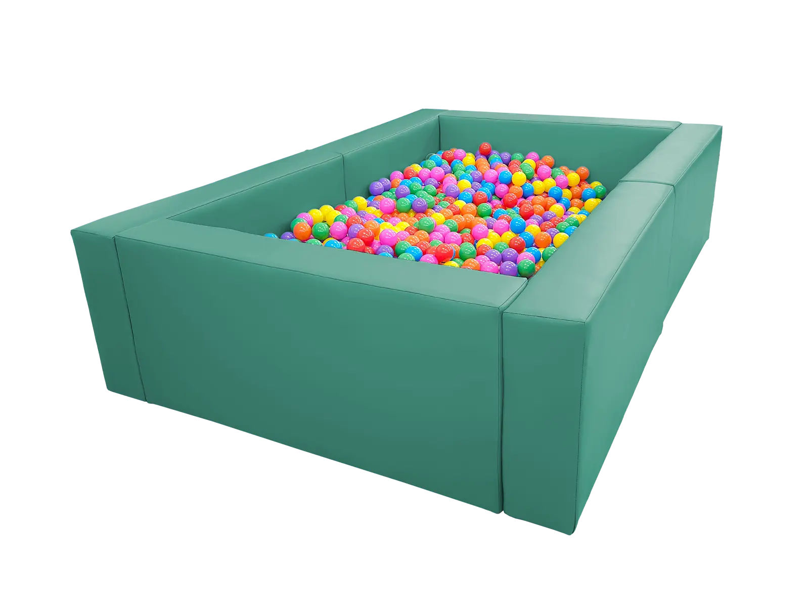 Wooden Frame Ball Pit – 3 × 3 m, Height: 45 cm – Eco-Leather incl. balls