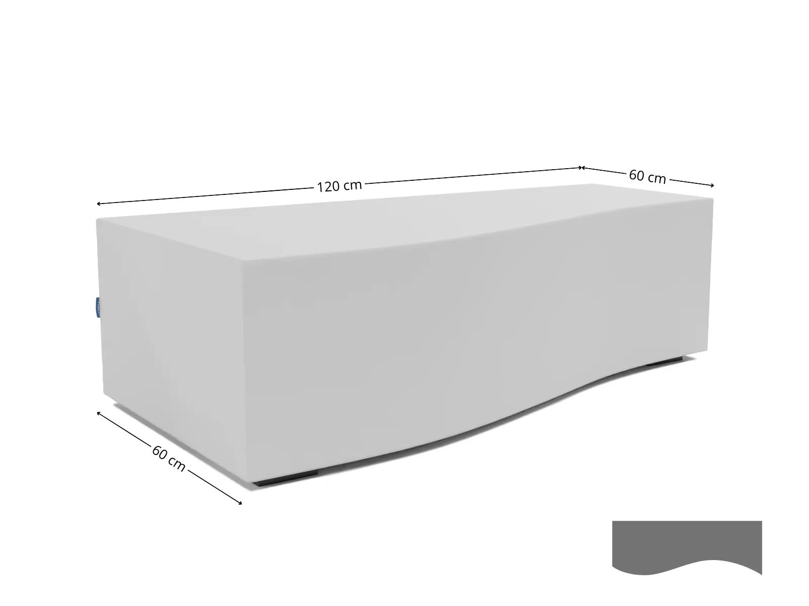 Rectangle Relax Pouf with Wave for Sensory Rooms