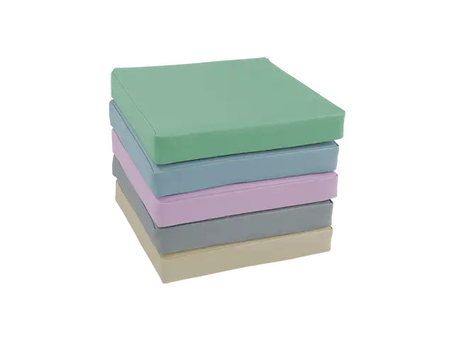 Set of Foam Seating Cushions - Square Pastel Cushions 30x30x5cm - 5 pcs.
