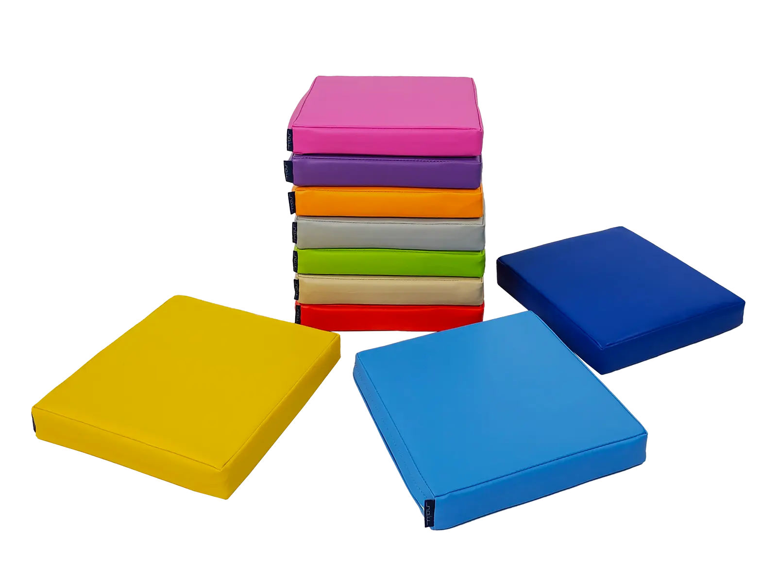 Set of Foam Seating Cushions - Square Cushions 40x40x5 cm - 10 pcs.