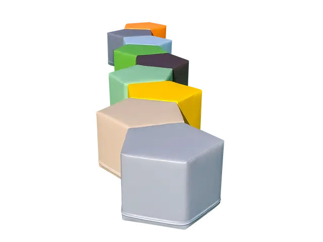 Pentagon Pouf Set - 9 pc.