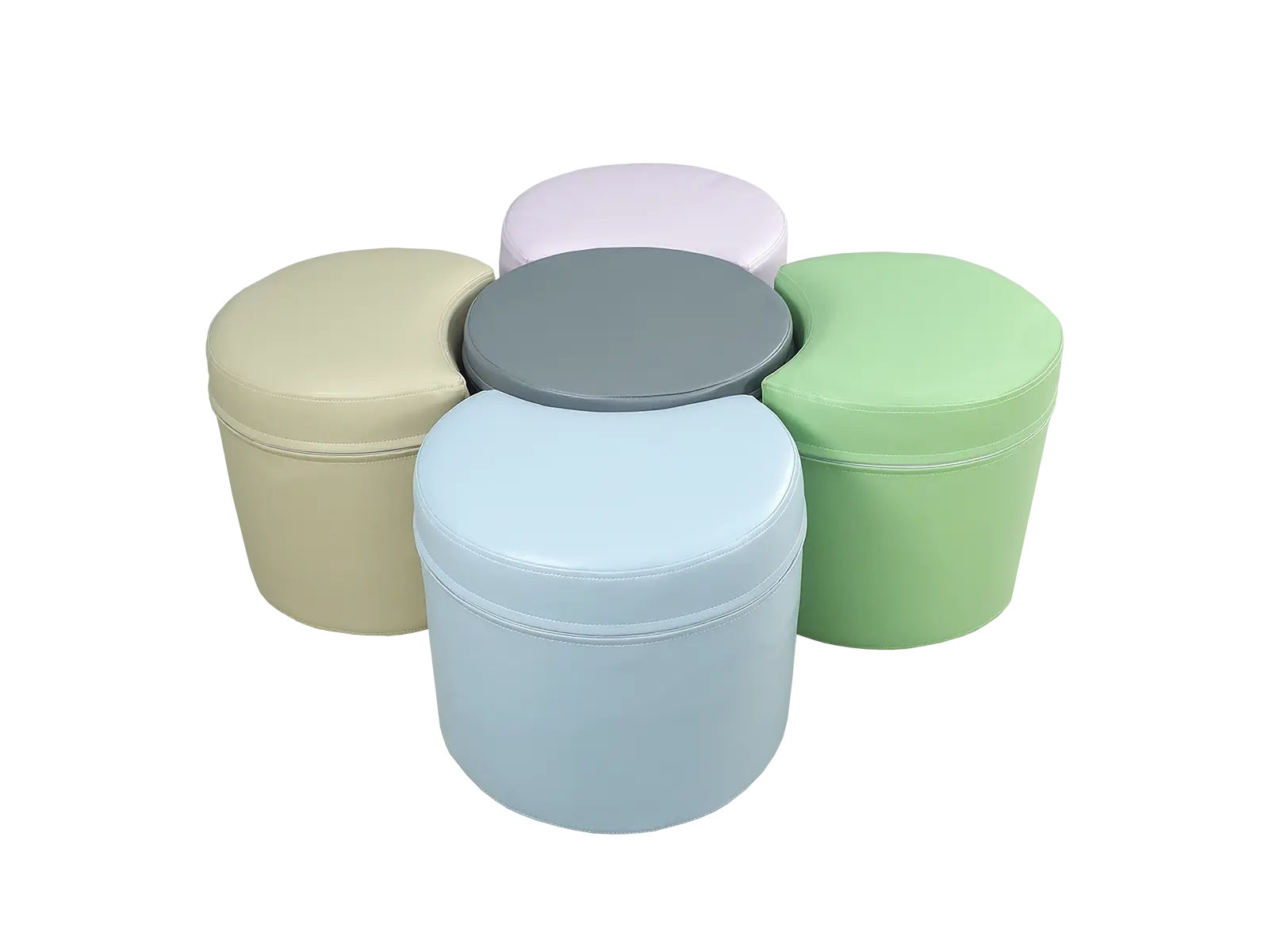 Flower Foam Seating Set – Multicolored Kids' Pouf Set