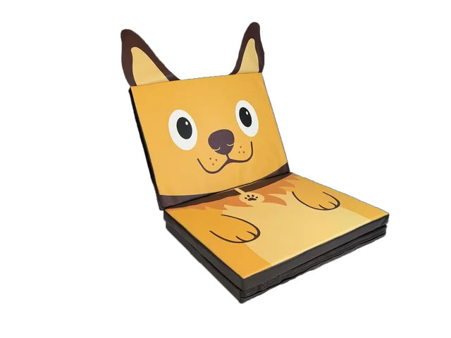 Rehabilitation mattress, three-piece with a Dog print