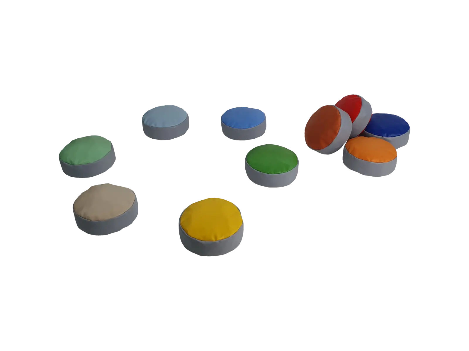 Set of foam seat cushions - Round pillows 30x10 cm - 10 pcs.