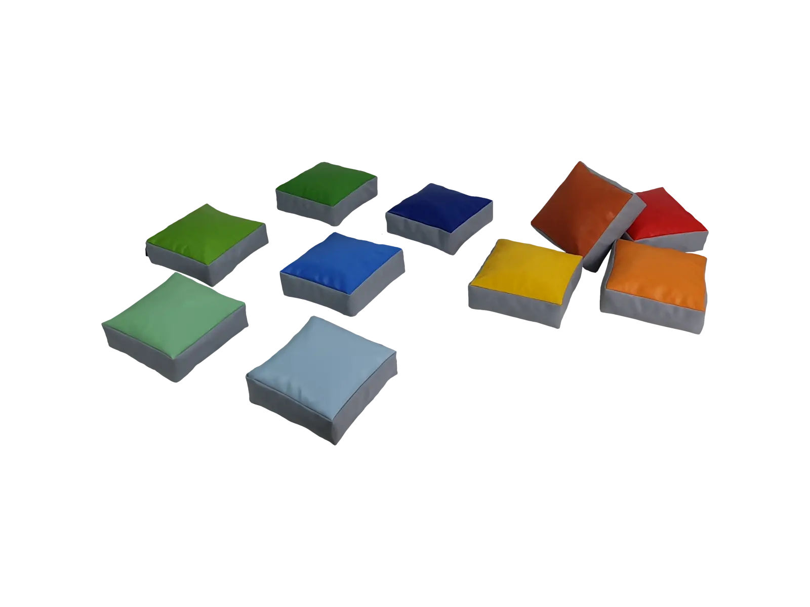 Set of Foam Seating Cushions - Square Cushions Drops 30x30x10cm - 10 pcs.