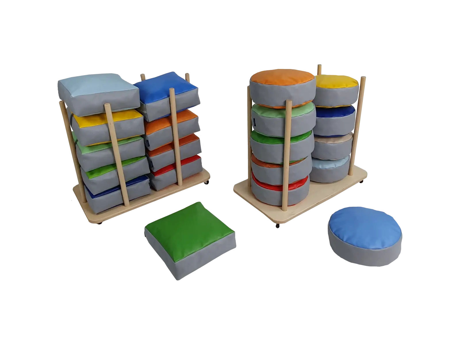 Set of Foam Seating Cushions - Square Cushions Drops 30x30x10cm - 10 pcs.