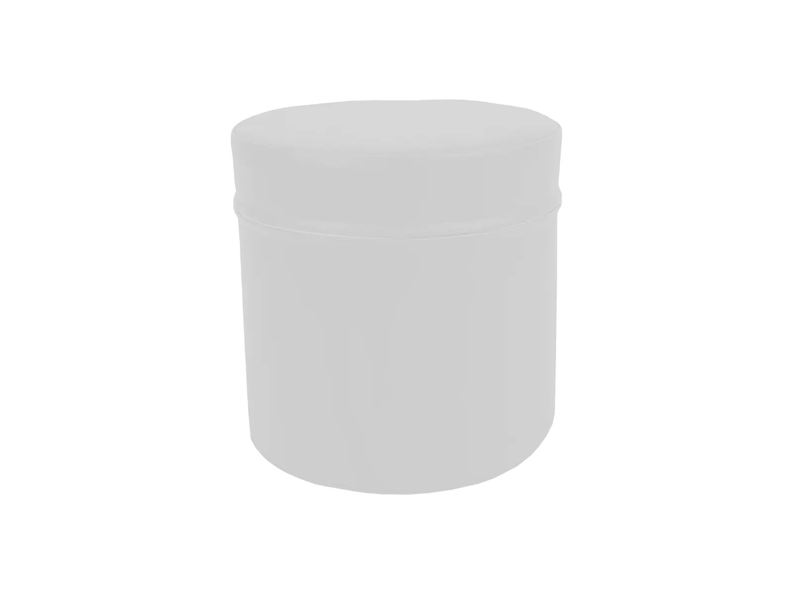 White Small Round Pouf